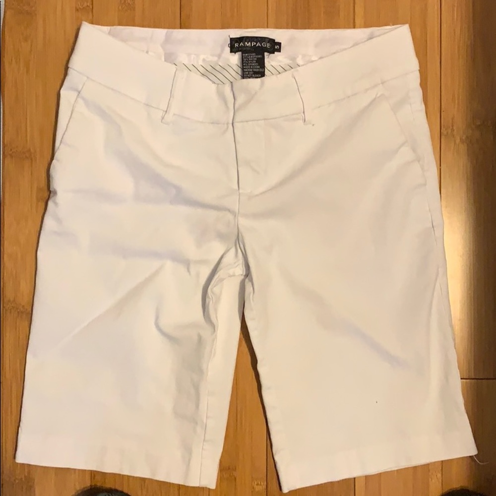 Rampage white Bermuda shorts